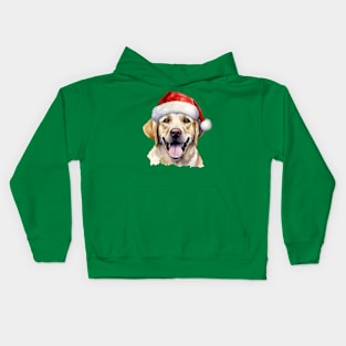 Yellow Lab: Santa Kids Hoodie